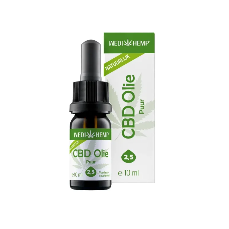 Wedihemp CBD olie broad spectrum 2.5 procent 10 ml Wedihemp CBD olie broad spectrum 2.5 procent 10 ml
