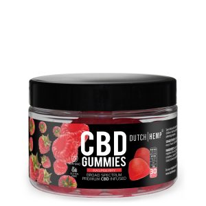 Dutch Hemp CBD gummies raspberry broad spectrum 30 stuks 25 mg CBD