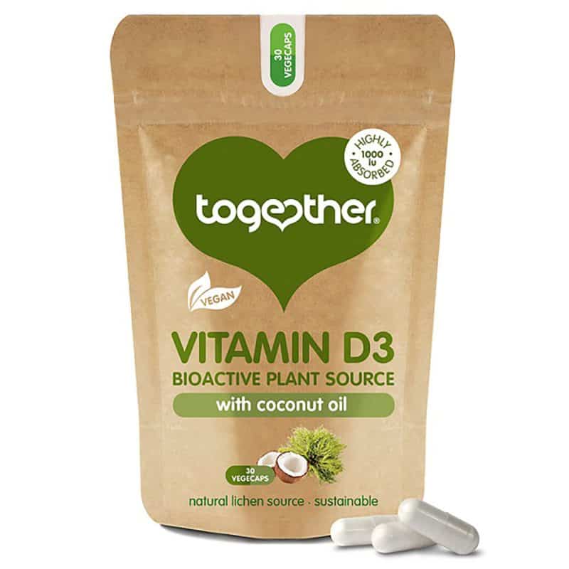 Together Vitamine D3 30 capsules Vitamine D3 capsules van Together: Plantaardige en effectieve ondersteuning