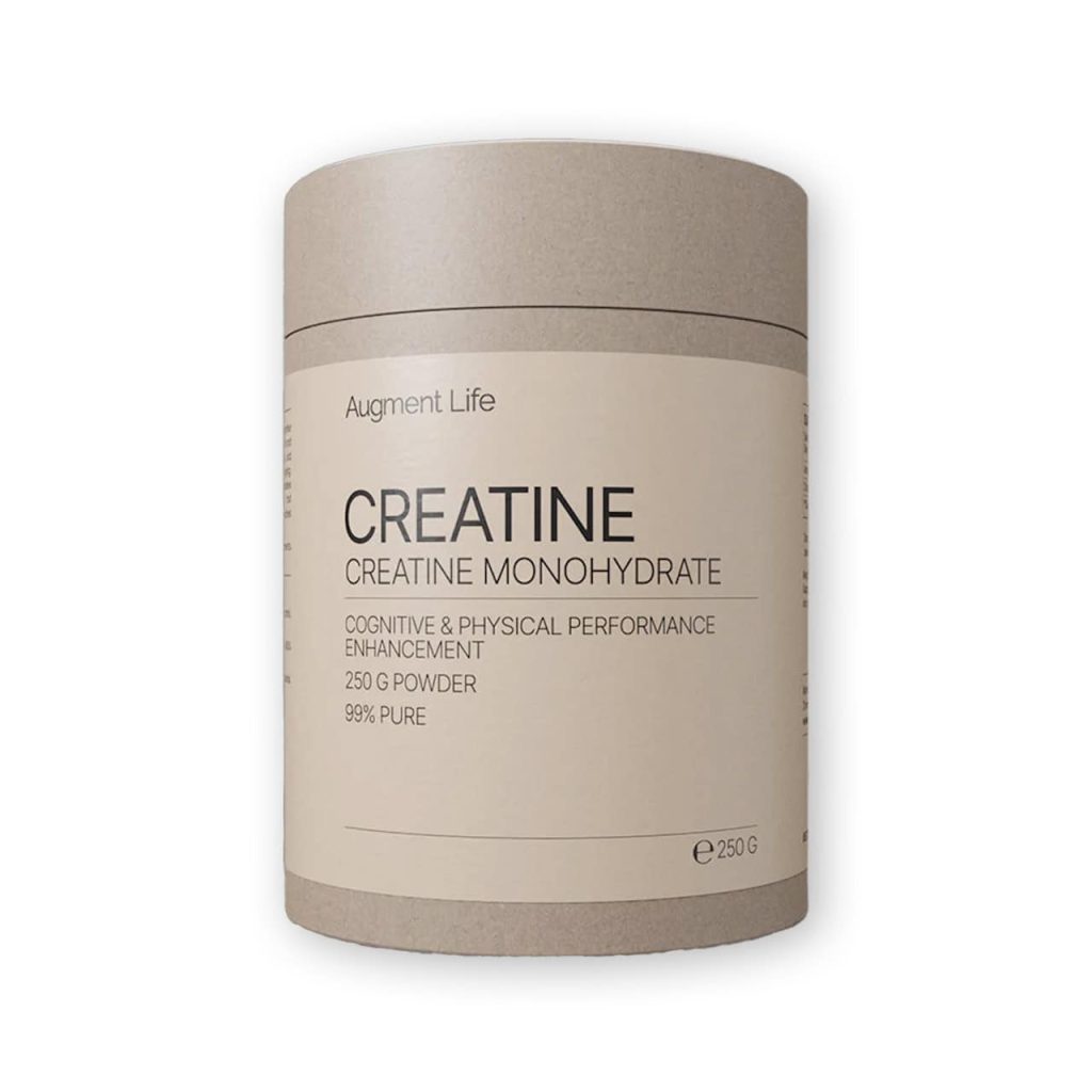 Pot met creatine monohydraat supplement van Augment Life.