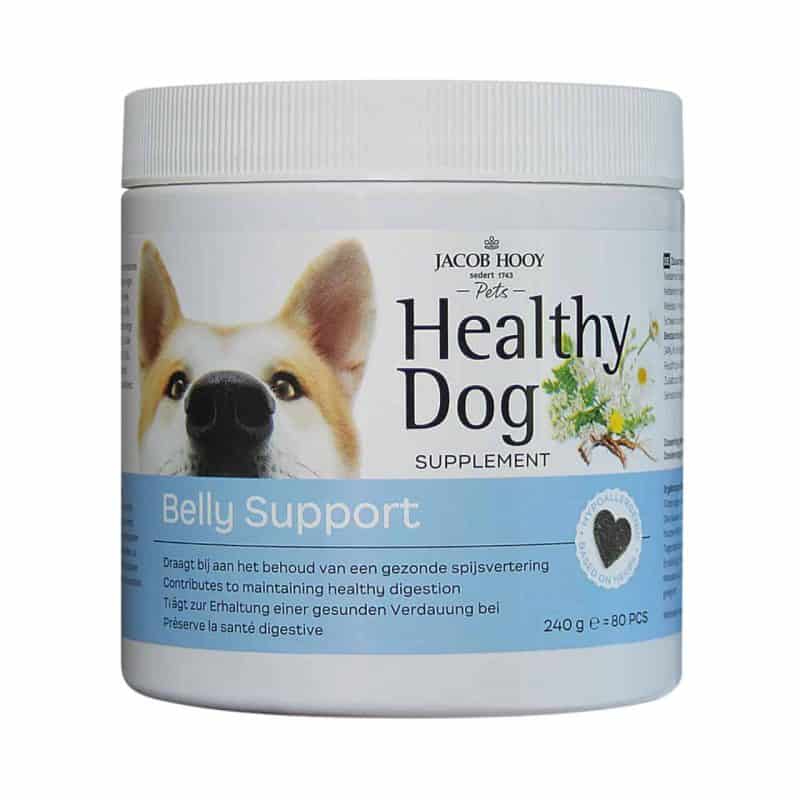Supplement voor honden met buikondersteuning en gezonde spijsvertering.